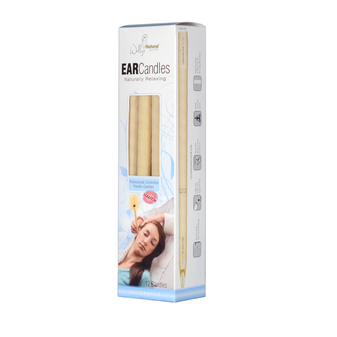 Wally’s Natural Ear Candles Paraffin, Unscented 12pk Wally's Natural