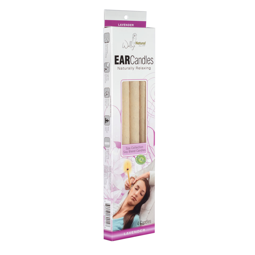4 Pack Soy Blend Ear Candle Lavender Wally's Natural