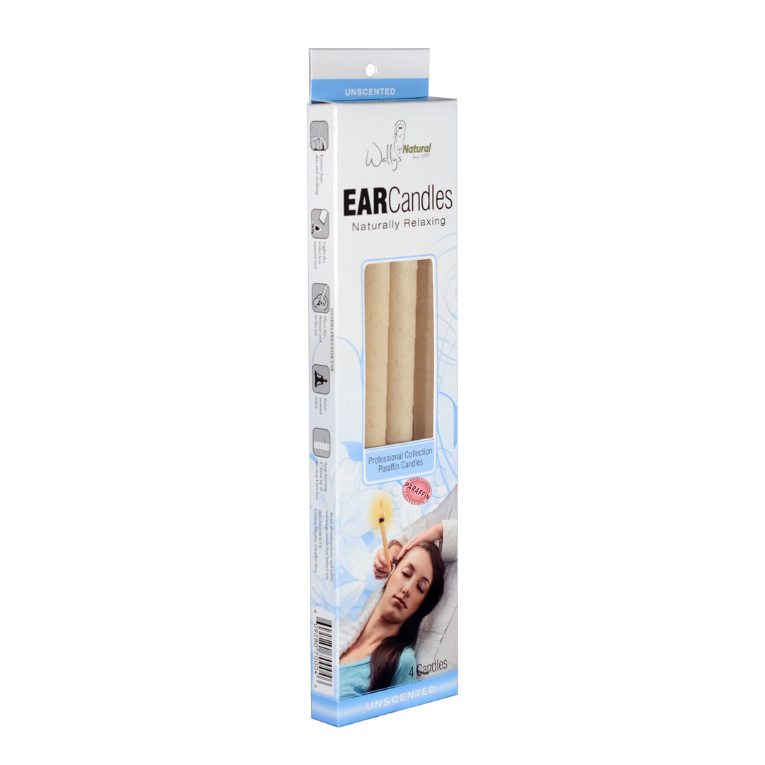 4 Pack Paraffin Ear Candle Unscented Wally's Natural