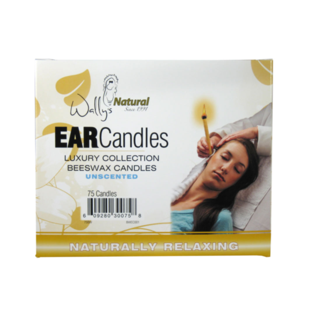 Wally’s Natural Ear Candles Beeswax, Unscented — 75pk Wally's Natural