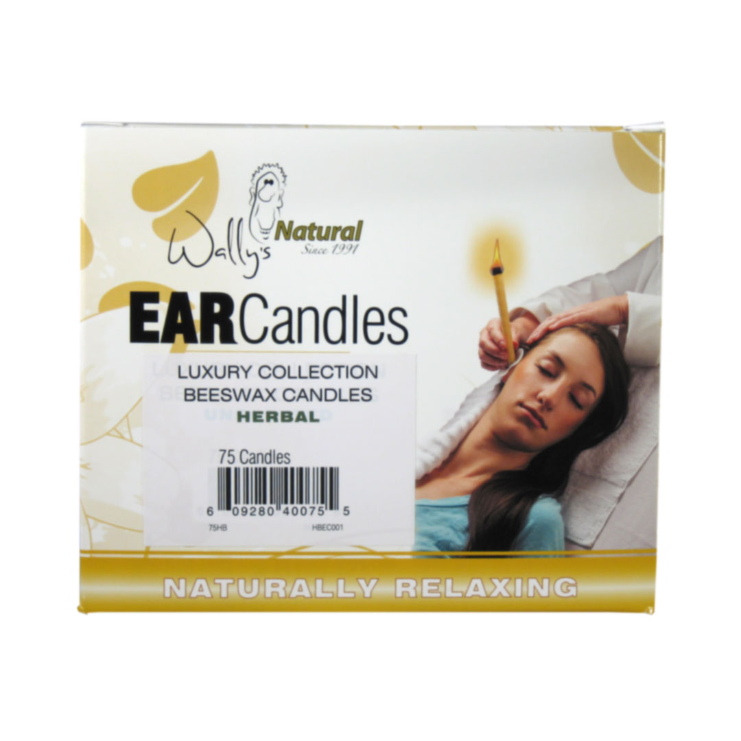 Wally’s Natural Ear Candles Beeswax, Herbal 75pk Wally's Natural