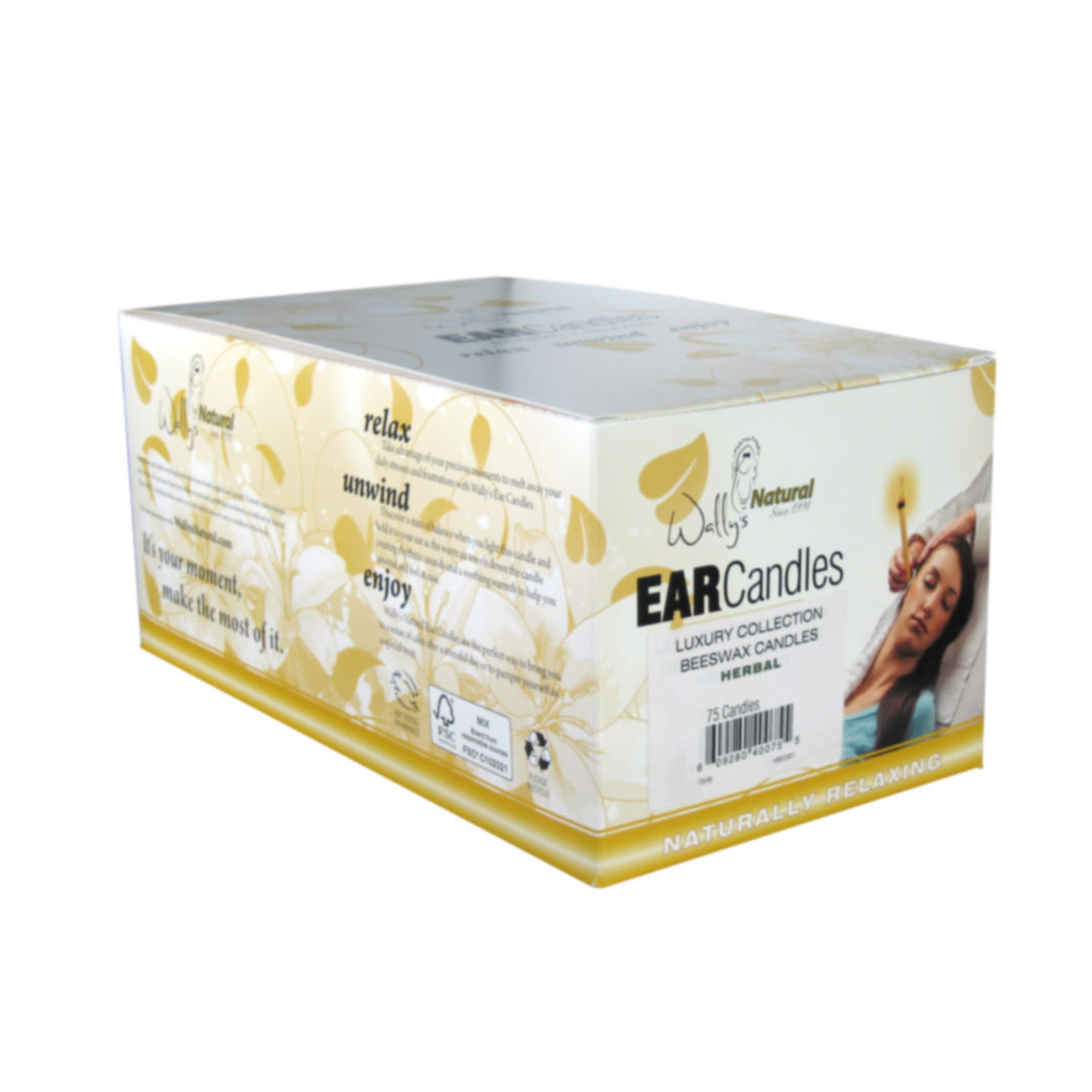 Wally’s Natural Ear Candles Beeswax, Herbal 75pk Wally's Natural