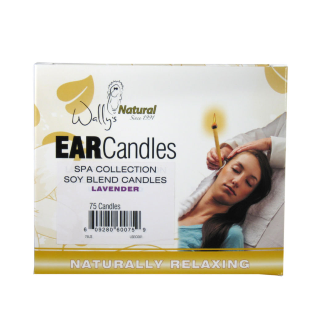 75 Pack Soy Blend Ear Candle Lavender Wally's Natural