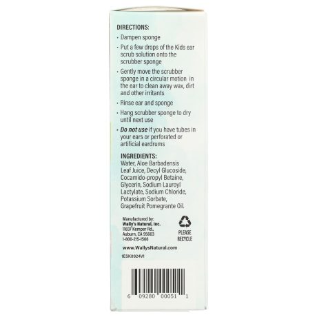 Wally's Natural Kids Ear Scrub — for Kids Ages 2+ — 2oz - Image 4