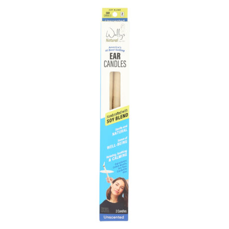 Wally's Natural Ear Candles - Soy, Unscented - 2pk