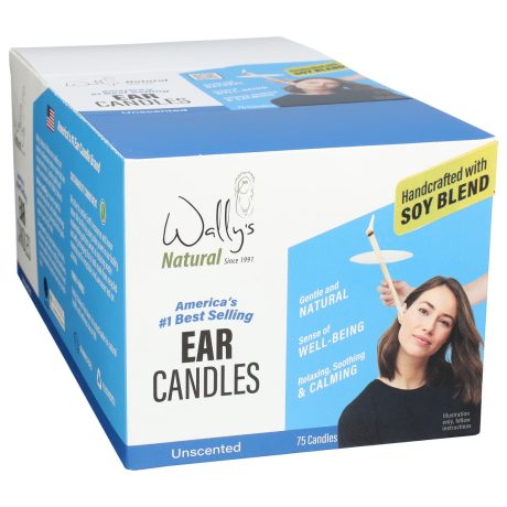 Wally's Natural Ear Candles - Soy, Unscented - 75pk