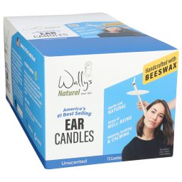 Wally's Natural Ear Candles - Beeswax, Unscented - 75pk