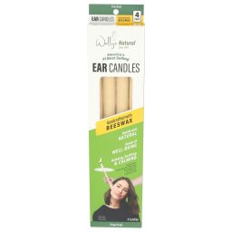 Wally's Natural Ear Candles - Beeswax, Herbal - 4pk
