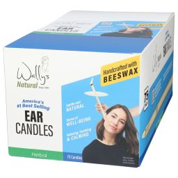 Wally's Natural Ear Candles - Beeswax, Herbal - 75pk