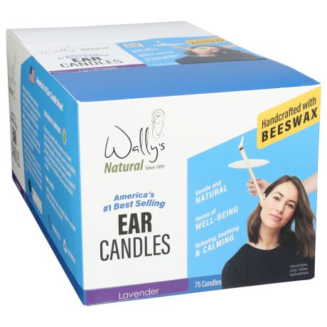 Wally's Natural Ear Candles - Beeswax, Lavender - 75pk