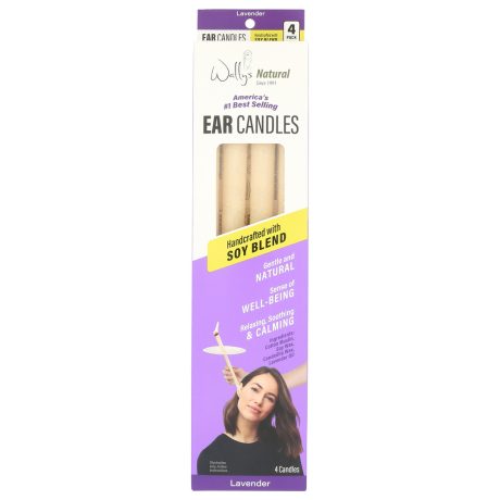 Wally's Natural Ear Candles - Soy, Lavender - 4pk