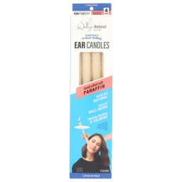 Wally's Natural Ear Candles - Paraffin, Unscented - 4pk