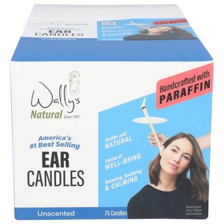 Wally's Natural Ear Candles - Paraffin, Unscented - 75pk - Image 7